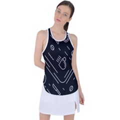 Coffee-background Racer Back Mesh Tank Top by Salman4z