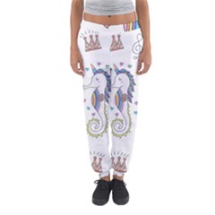 Seamless-pattern-cute-unicorn-cartoon-hand-drawn Women s Jogger Sweatpants by Salman4z