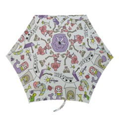 Fantasy-things-doodle-style-vector-illustration Mini Folding Umbrellas by Salman4z