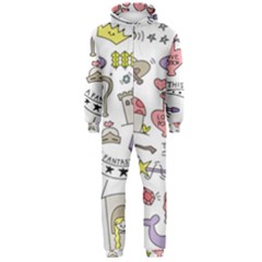 Fantasy-things-doodle-style-vector-illustration Hooded Jumpsuit (men) by Salman4z