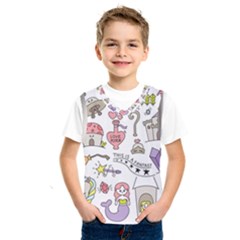 Fantasy-things-doodle-style-vector-illustration Kids  Basketball Tank Top by Salman4z