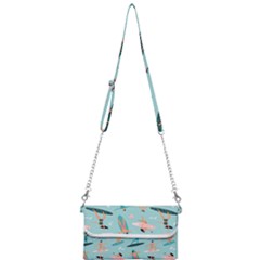 Beach-surfing-surfers-with-surfboards-surfer-rides-wave-summer-outdoors-surfboards-seamless-pattern- Mini Crossbody Handbag by Salman4z