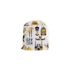 Egypt-symbols-decorative-icons-set Drawstring Pouch (xs) by Salman4z