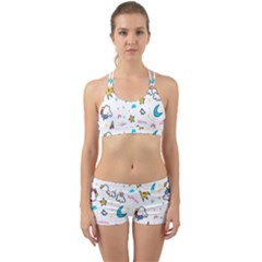 Unicorns-rainbows-seamless-pattern Back Web Gym Set by Salman4z