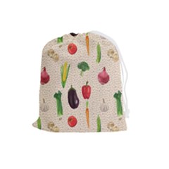 Vegetables Drawstring Pouch (large) by SychEva
