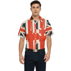 Union Jack England Uk United Kingdom London Men s Short Sleeve Pocket Shirt  by Ravend
