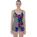 Colorful Diamonds Tie Front Two Piece Tankini View1