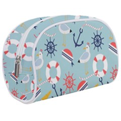 Nautical-marine-symbols-seamless-pattern Make Up Case (medium) by Salman4z