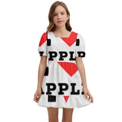 I Love Apple Crisp Kids  Short Sleeve Dolly Dress by ilovewhateva