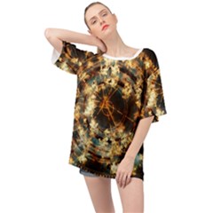 Science Fiction Background Fantasy Oversized Chiffon Top by danenraven