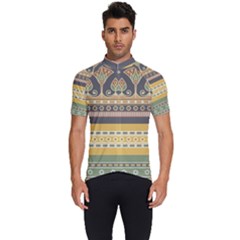 Seamless-pattern-egyptian-ornament-with-lotus-flower Men s Short Sleeve Cycling Jersey by Salman4z