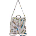 Vector-boho-doodle-feathers-seamless-pattern-illustration Crossbody Backpack View3