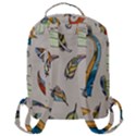 Vector-boho-doodle-feathers-seamless-pattern-illustration Flap Pocket Backpack (Large) View3