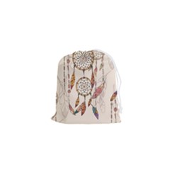 Coloured-dreamcatcher-background Drawstring Pouch (xs) by Salman4z