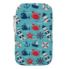 Seamless-pattern-nautical-icons-cartoon-style Waist Pouch (large) by Salman4z