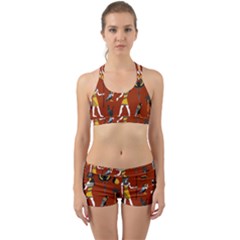 Ancient-egyptian-religion-seamless-pattern Back Web Gym Set by Salman4z
