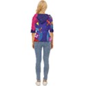 Cartoon-funny-aliens-with-ufo-duck-starry-sky-set Lightweight Drawstring Hooded Top View4