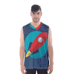 Rocket-with-science-related-icons-image Men s Basketball Tank Top by Salman4z