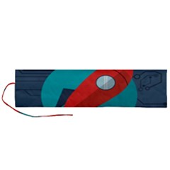 Rocket-with-science-related-icons-image Roll Up Canvas Pencil Holder (l) by Salman4z