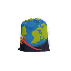 Spaceship-design Drawstring Pouch (small) by Salman4z