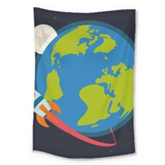 Spaceship-design Large Tapestry by Salman4z