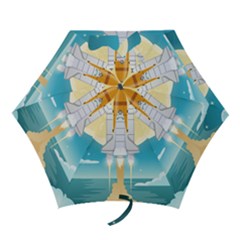 Space-exploration-illustration Mini Folding Umbrellas by Salman4z