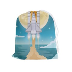 Space-exploration-illustration Drawstring Pouch (xl) by Salman4z
