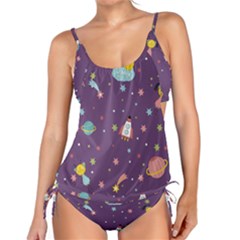 Space-travels-seamless-pattern-vector-cartoon Tankini Set by Salman4z