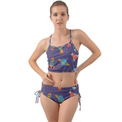 Space-seamless-pattern Mini Tank Bikini Set by Salman4z