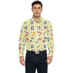 Seamless-pattern-musical-note-doodle-symbol Men s Long Sleeve Pocket Shirt  by Salman4z