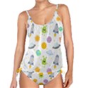 Seamless-pattern-cartoon-space-planets-isolated-white-background Tankini Set View1