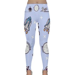 Seamless-pattern-with-space-theme Lightweight Velour Classic Yoga Leggings by Salman4z