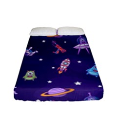 Space-seamless-pattern Fitted Sheet (full/ Double Size) by Salman4z
