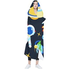 Space Seamless Pattern Wearable Blanket by Salman4z