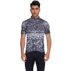 Vector-flat-space-design-background-with-text Men s Short Sleeve Cycling Jersey by Salman4z