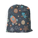 Space-seamless-pattern Drawstring Pouch (2XL) View2
