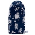 White-robot-blue-seamless-pattern Microwave Oven Glove View1