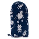 White-robot-blue-seamless-pattern Microwave Oven Glove View2