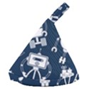 White-robot-blue-seamless-pattern Anti scalding pot cap View1