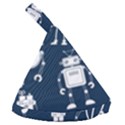 White-robot-blue-seamless-pattern Anti scalding pot cap View2