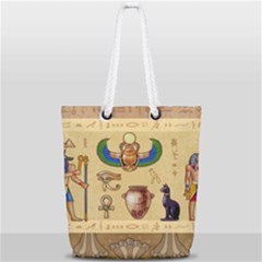 Egypt-horizontal-illustration Full Print Rope Handle Tote (small) by Salman4z