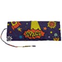 Vector-flat-space-design-background-with-text -- Roll Up Canvas Pencil Holder (S) View1