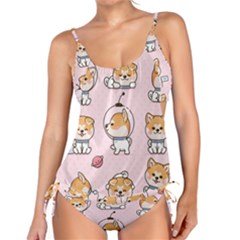 Set-kawaii-smile-japanese-dog-akita-inu-cartoon Tankini Set by Salman4z