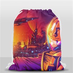 Far-future-human-colonization Drawstring Bag (small) by Salman4z