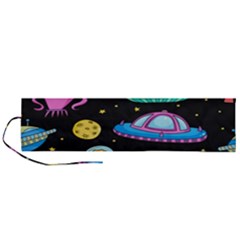 Seamless-pattern-with-space-objects-ufo-rockets-aliens-hand-drawn-elements-space Roll Up Canvas Pencil Holder (l) by Salman4z