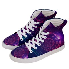 Time-machine Women s Hi-top Skate Sneakers by Salman4z