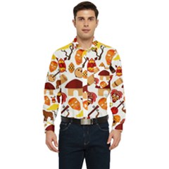 Africa-jungle-ethnic-tribe-travel-seamless-pattern-vector-illustration Men s Long Sleeve Pocket Shirt  by Salman4z