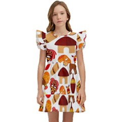 Africa-jungle-ethnic-tribe-travel-seamless-pattern-vector-illustration Kids  Winged Sleeve Dress by Salman4z