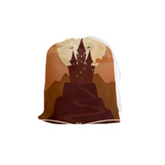 Beautiful-castle Drawstring Pouch (medium) by Salman4z