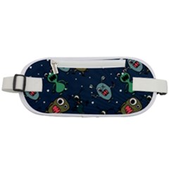 Monster-alien-pattern-seamless-background Rounded Waist Pouch by Salman4z